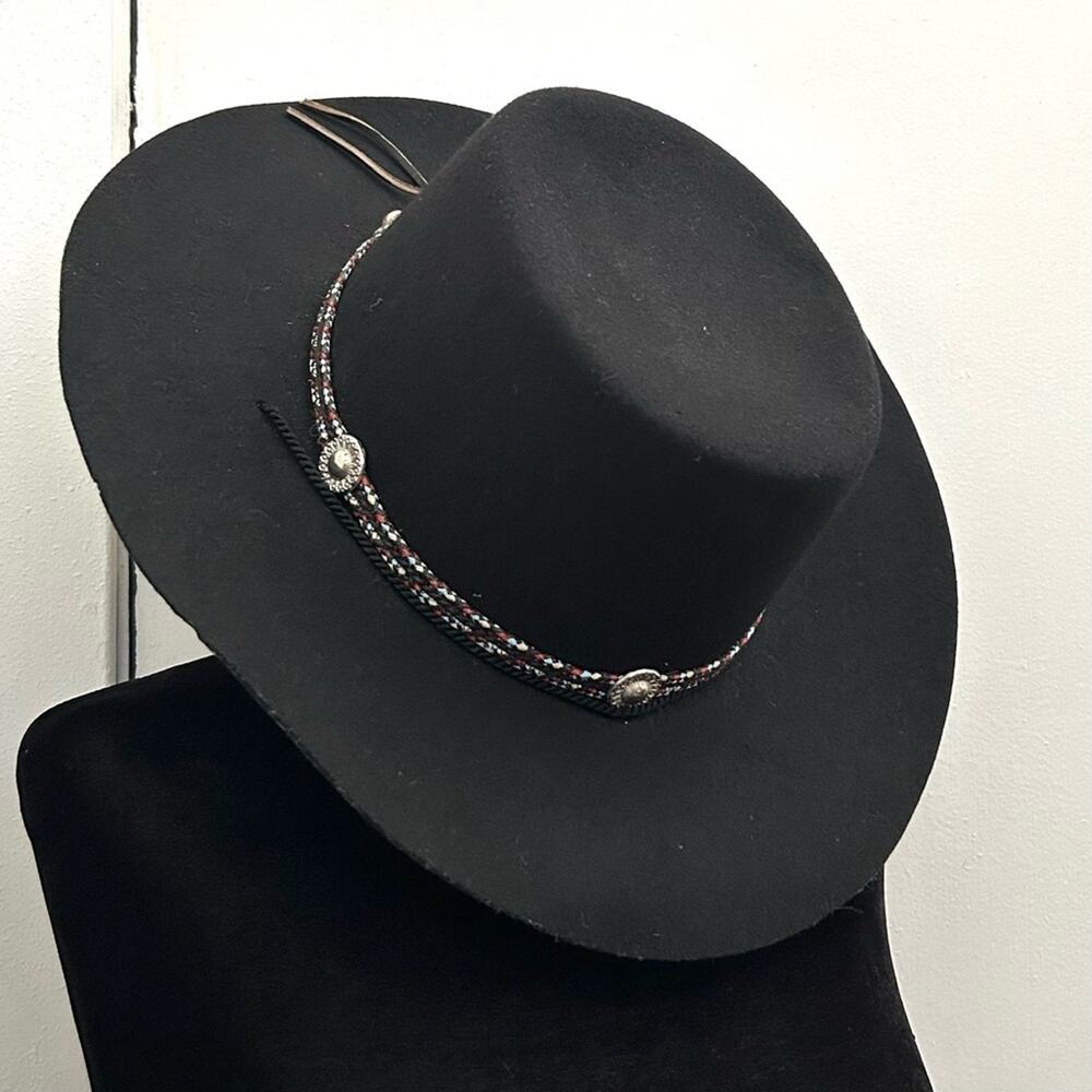 Vintage Golden Gate Hat & Cap Co. Black 100% Wool Western “Bolero”Hat, Size XL